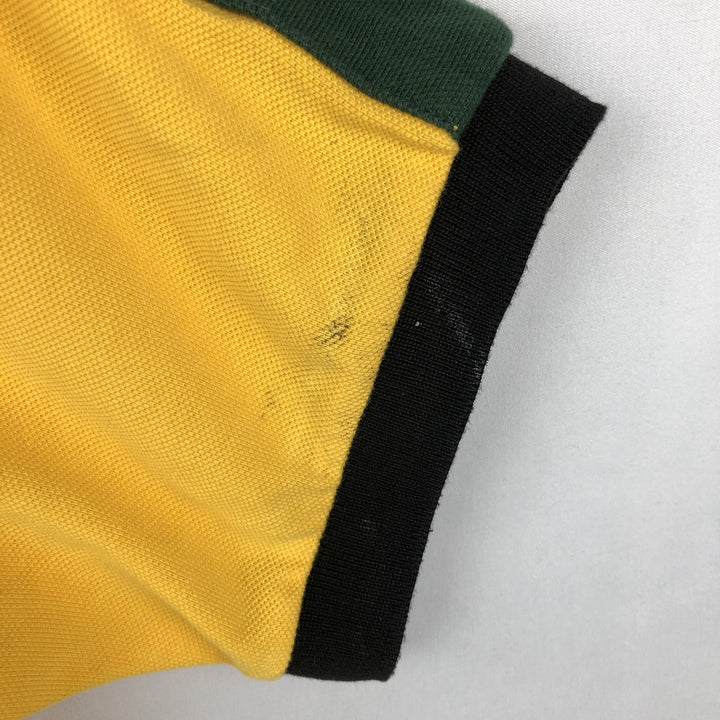 Ralph Lauren POLO by Ralph Lauren CUSTOM FIT Big Pony Short-Sleeve Rugby Shirt, Men's Size M (approx.) cotton yellow type Vintage Second Hand