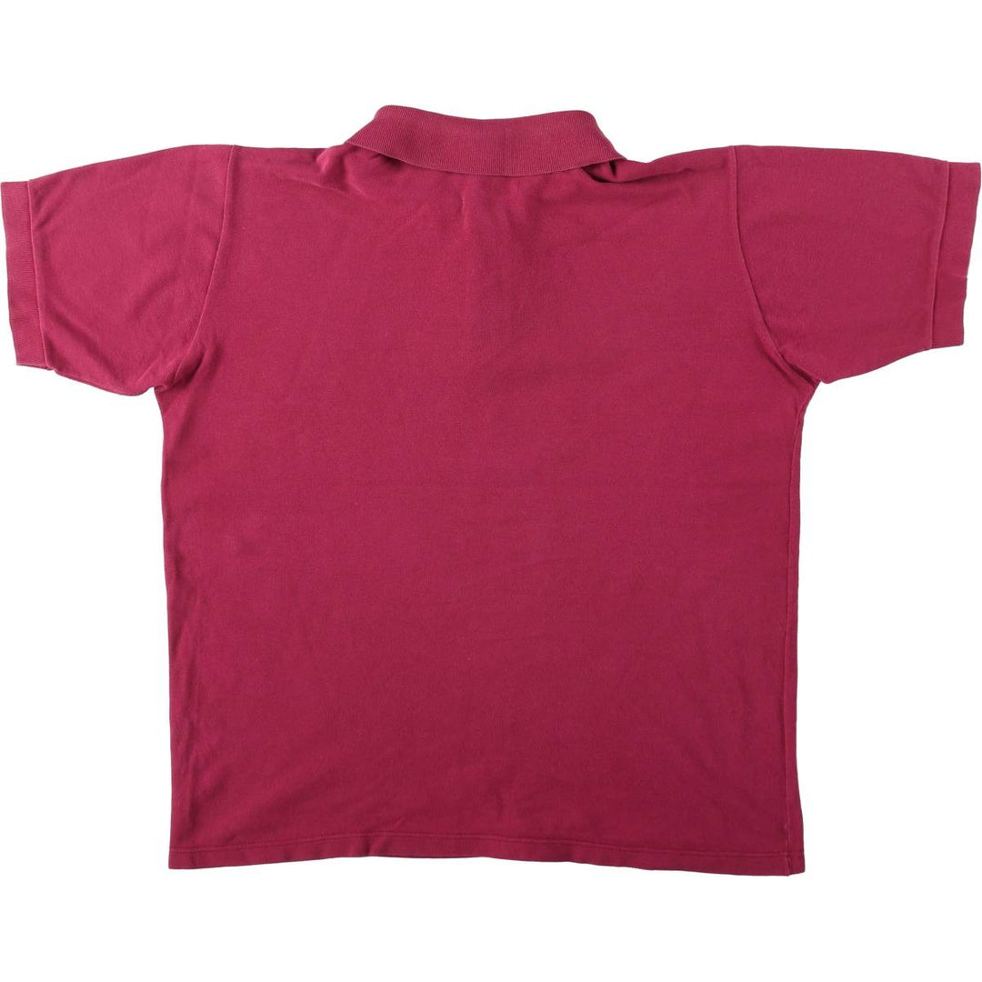 Champion short-sleeved polo shirt, made in the USA, men's size L. cotton Red type red-purple Vintage Second Hand