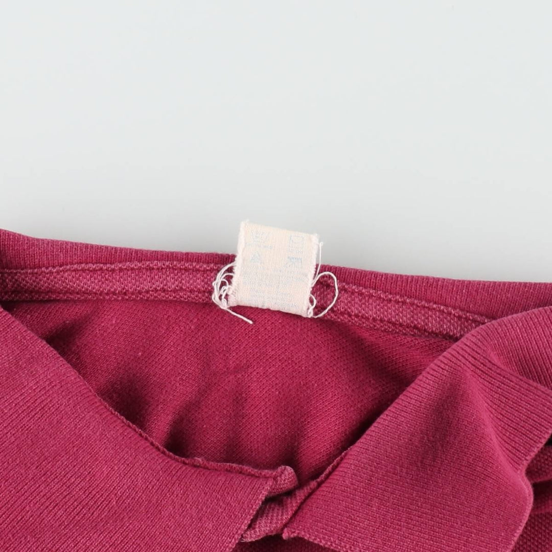 Champion short-sleeved polo shirt, made in the USA, men's size L. cotton Red type red-purple Vintage Second Hand