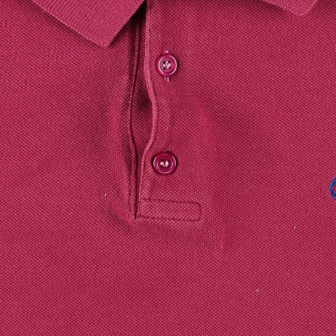 Champion short-sleeved polo shirt, made in the USA, men's size L. cotton Red type red-purple Vintage Second Hand