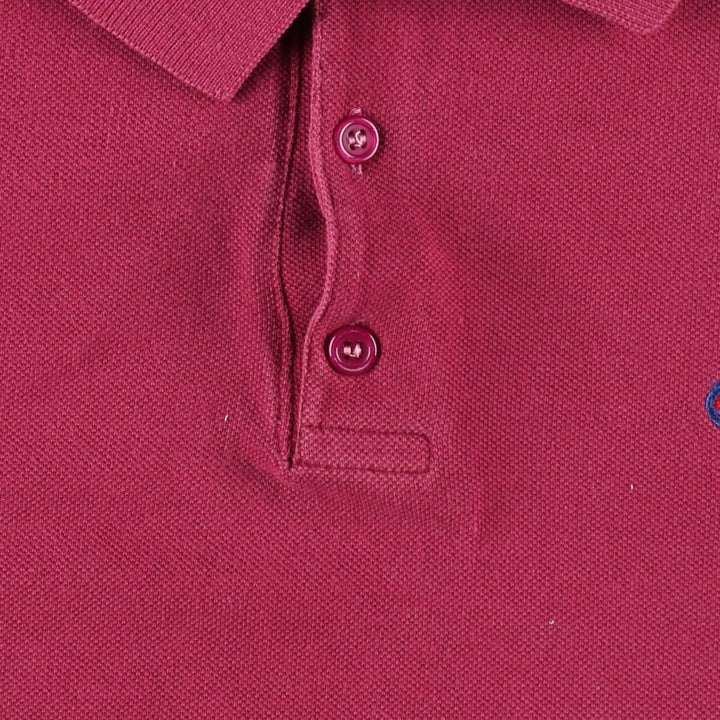 Champion short-sleeved polo shirt, made in the USA, men's size L. cotton Red type red-purple Vintage Second Hand
