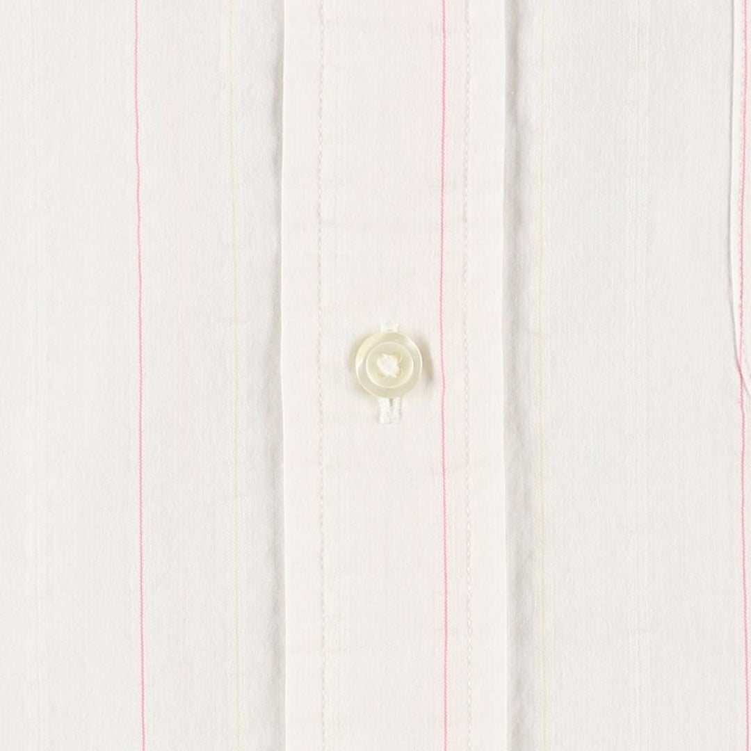 Brooks Brothers 1818 REGENT Short-Sleeve Button-Down Striped Shirt, Men's Size M (approx.) cotton white type Vintage Second Hand