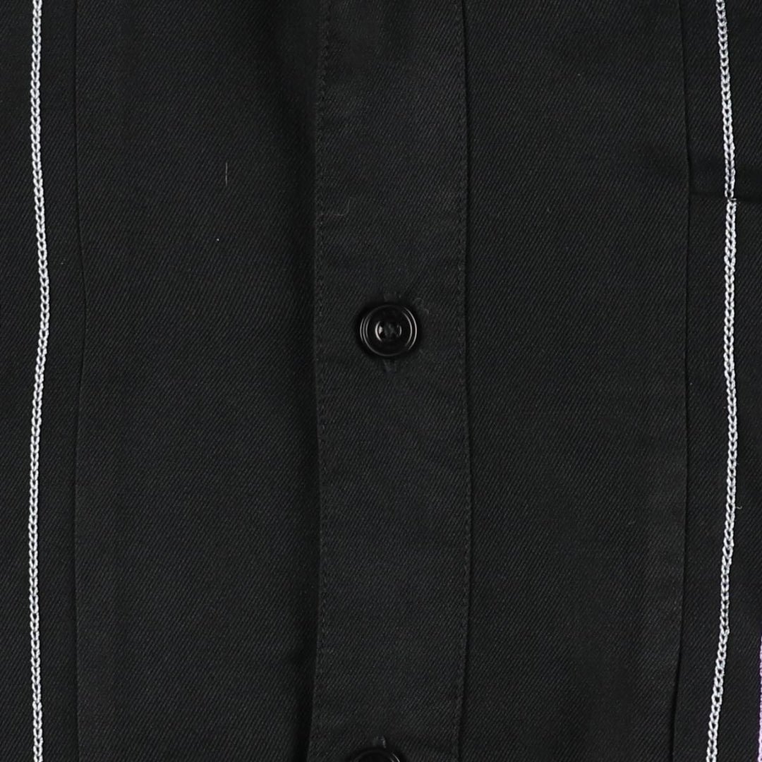 Nat Nast American fit short-sleeved silk box shirt, men's size L equivalent. silk black type Vintage Second Hand