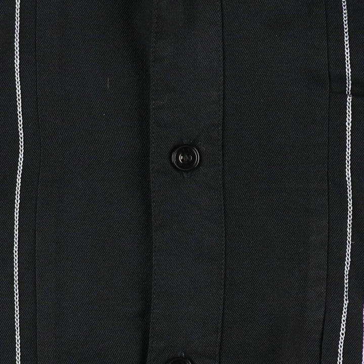 Nat Nast American fit short-sleeved silk box shirt, men's size L equivalent. silk black type Vintage Second Hand