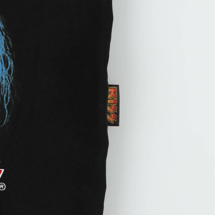 Hard Rock Hotel KISS Short-Sleeve Open-Collar Polyester Box Shirt, Men's Size XXL (approx.) polyester black type Vintage Second Hand