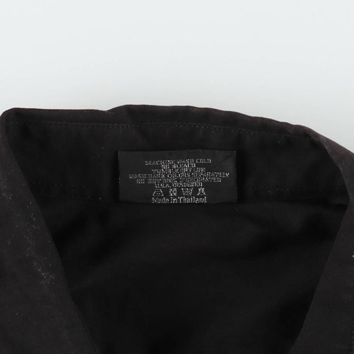 Rock Chang IRON MAIDEN Short-Sleeve Box Shirt, Men's Size L (approx.) unclear black type Vintage Second Hand