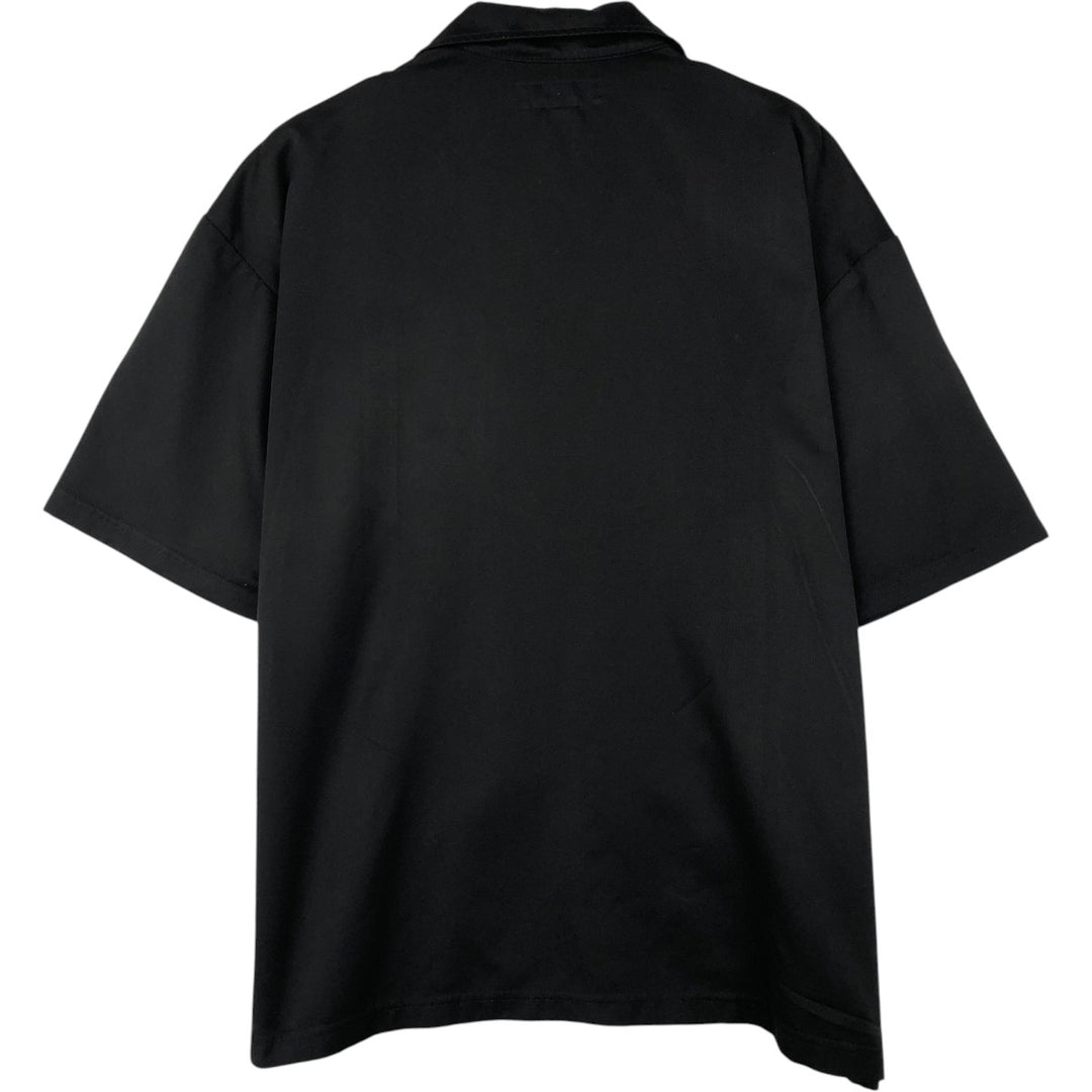 FILTER Fire Pattern Short-Sleeve Open Collar Poly Shirt Box Shirt Made in USA Men's Size L (Equivalent) Vintage polyester black type Vintage Second Hand