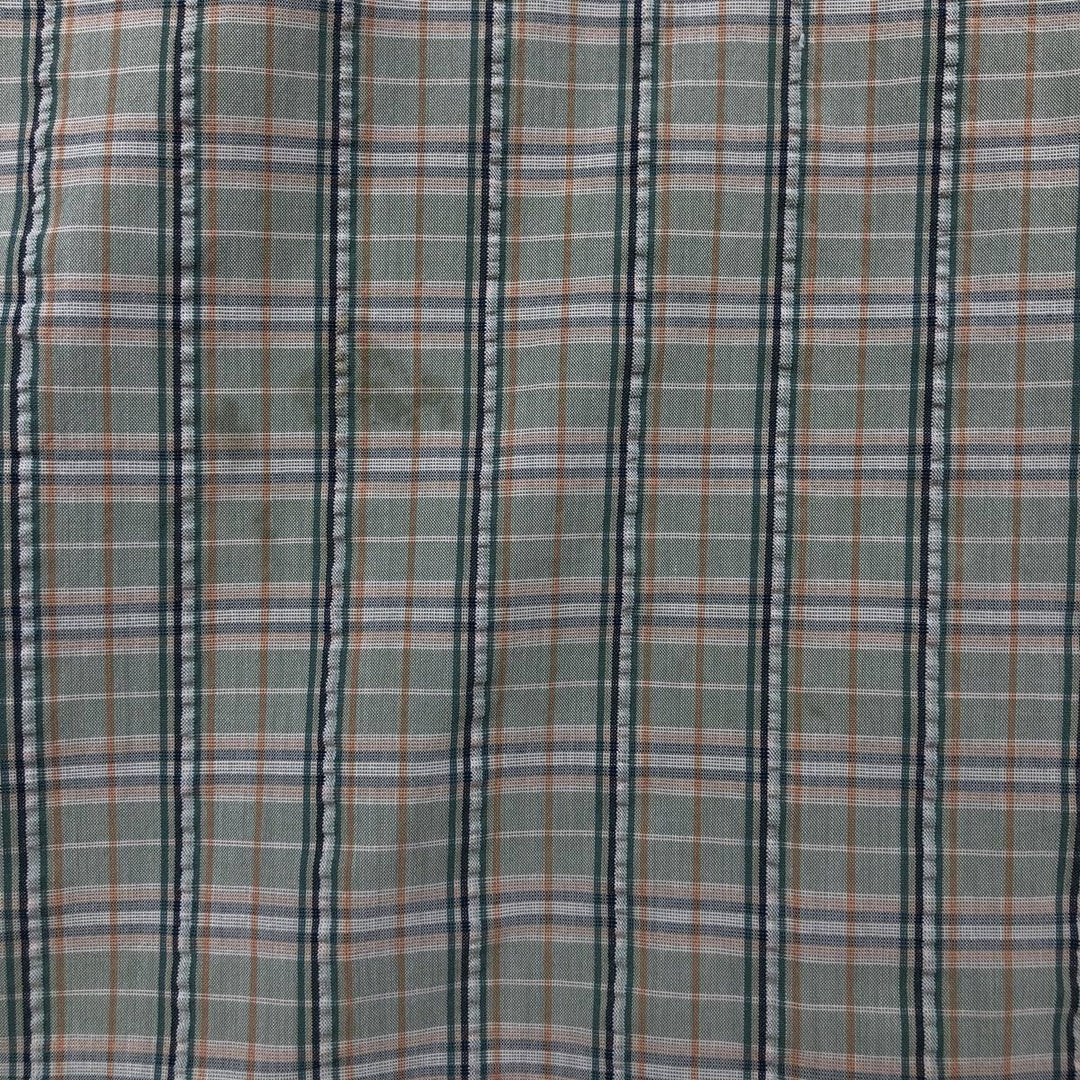 Patagonia 53004SP19 Packerwear Shirt, Check Pattern, Short Sleeve, Polyester Shirt, Boxy Shirt, Men's Size L (approx.) polyester green type Vintage Second Hand