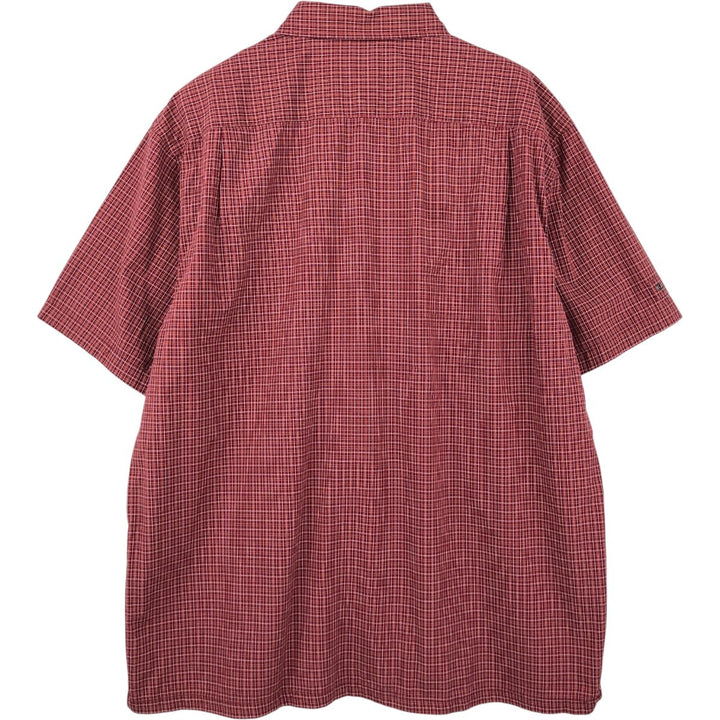 90'S GAP Old Gap Short Sleeve Cotton Check Shirt Box Shirt Men's L Size Vintage cotton red type Vintage Second Hand
