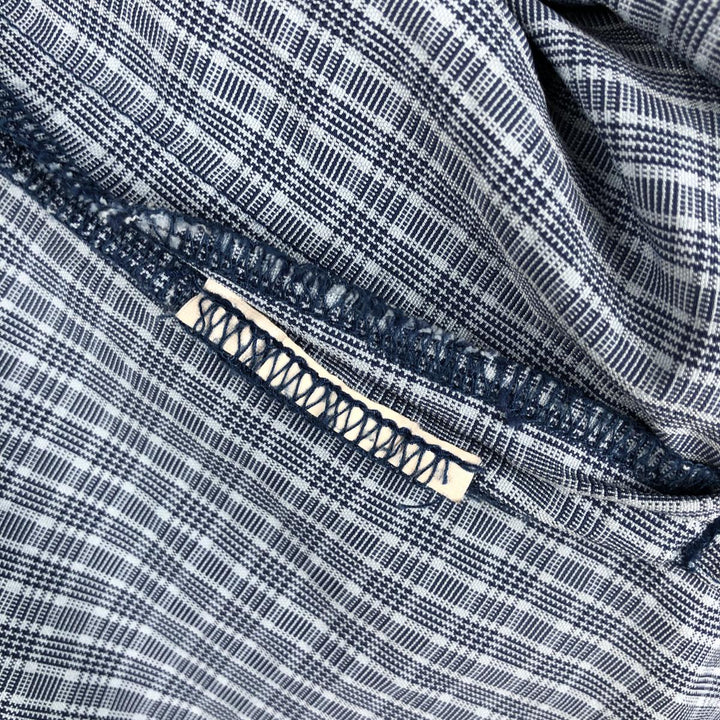 90s-era Nike ACG DRI-FIT short-sleeved check shirt, boxy style, men's size M equivalent, vintage. unclear Blue type light blue Vintage Second Hand