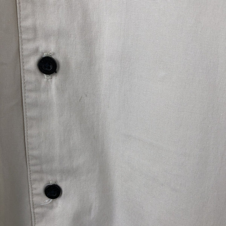 Disney OSWALD Short-Sleeve Open-Collar Viscose x Cotton Box Shirt (Men's Size XL) cotton ivory Vintage Second Hand