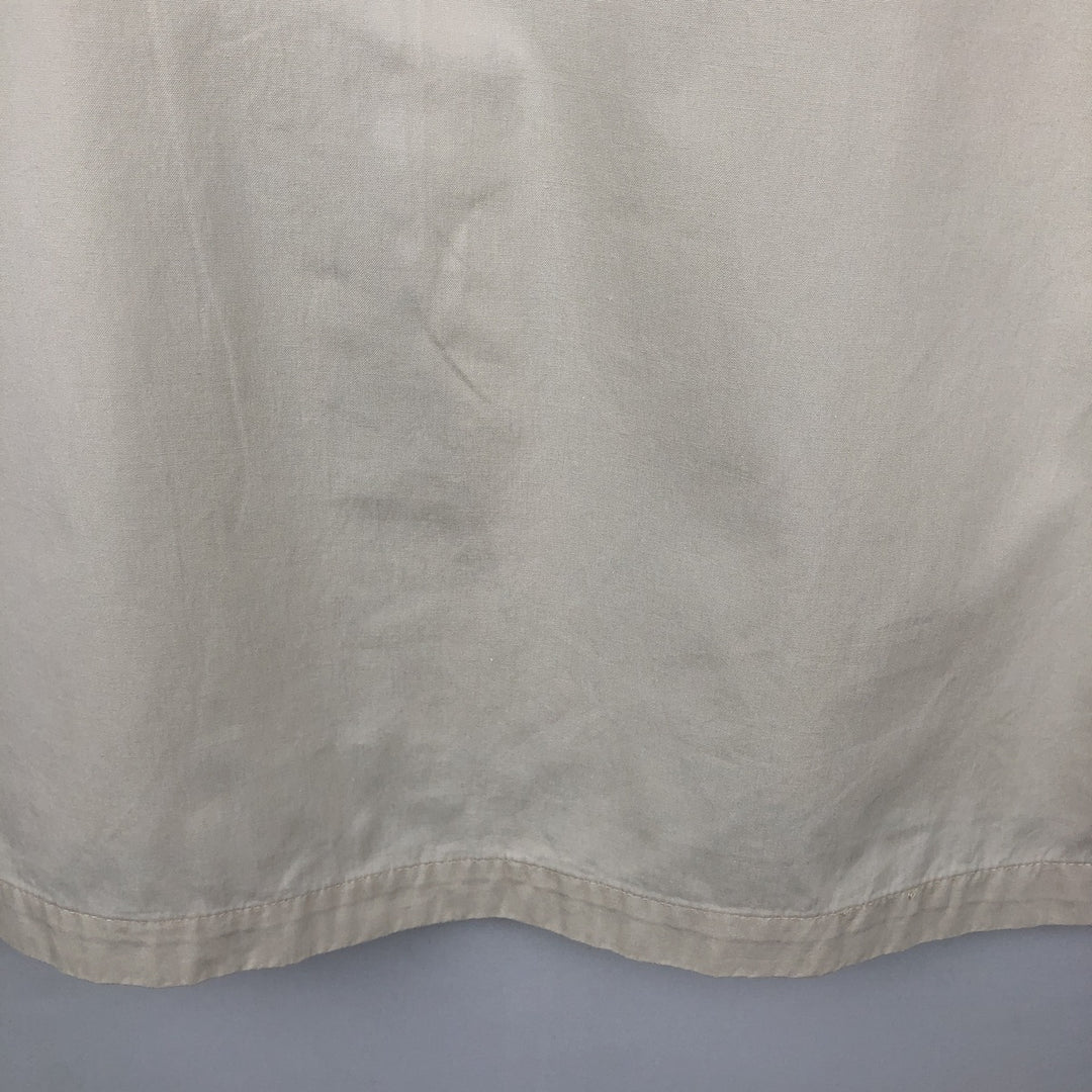 Disney OSWALD Short-Sleeve Open-Collar Viscose x Cotton Box Shirt (Men's Size XL) cotton ivory Vintage Second Hand