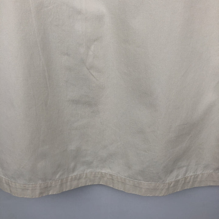 Disney OSWALD Short-Sleeve Open-Collar Viscose x Cotton Box Shirt (Men's Size XL) cotton ivory Vintage Second Hand