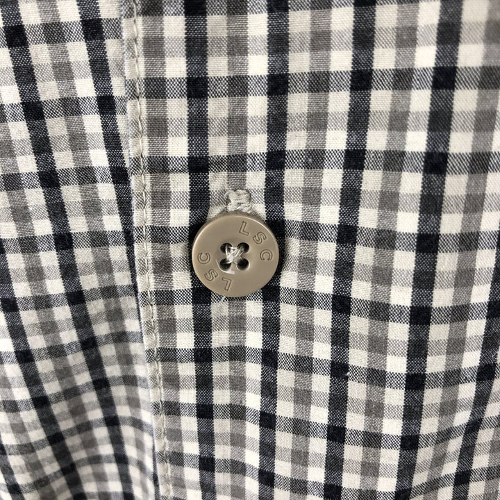 Levi's RED TAB Check Pattern Short-Sleeve Open Collar Cotton Shirt, Boxy Fit, Men's Size XL (approx.) cotton Beige type Vintage Second Hand