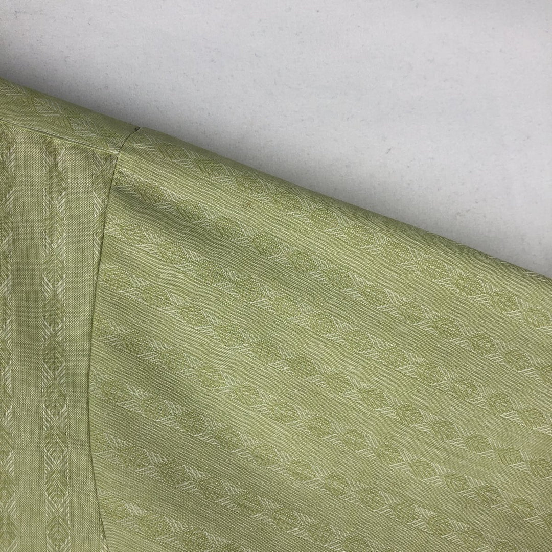 1970'S Town Craft Penny's all-over print short-sleeved poly-cotton shirt, men's size M equivalent, vintage. polyester green type yellow green Vintage Second Hand