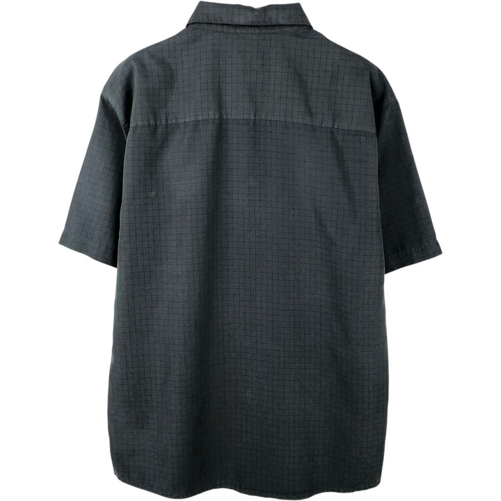 2000'S Oakley Check Pattern Short-Sleeve Rayon Shirt, Men's Size M (approx.) Rayon black type Vintage Second Hand