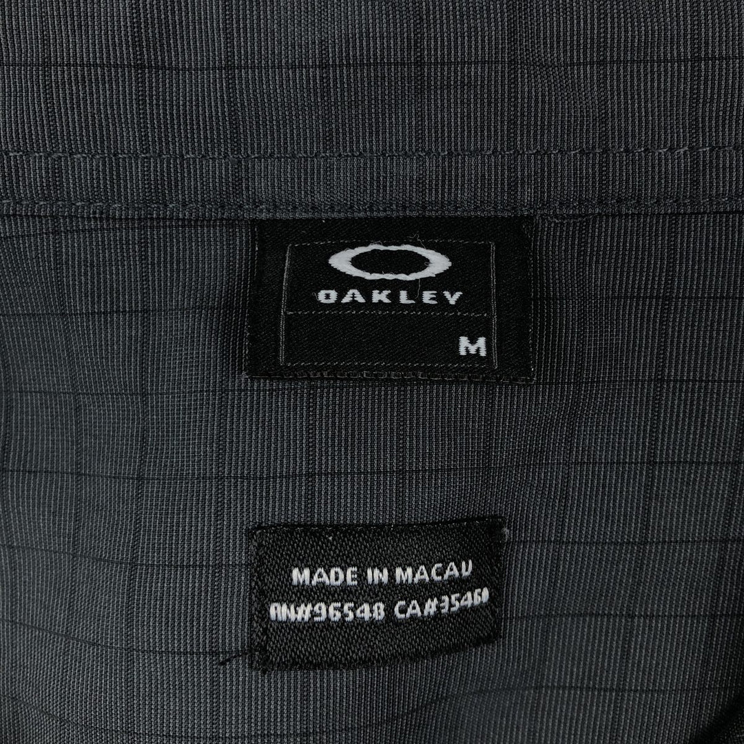 2000'S Oakley Check Pattern Short-Sleeve Rayon Shirt, Men's Size M (approx.) Rayon black type Vintage Second Hand