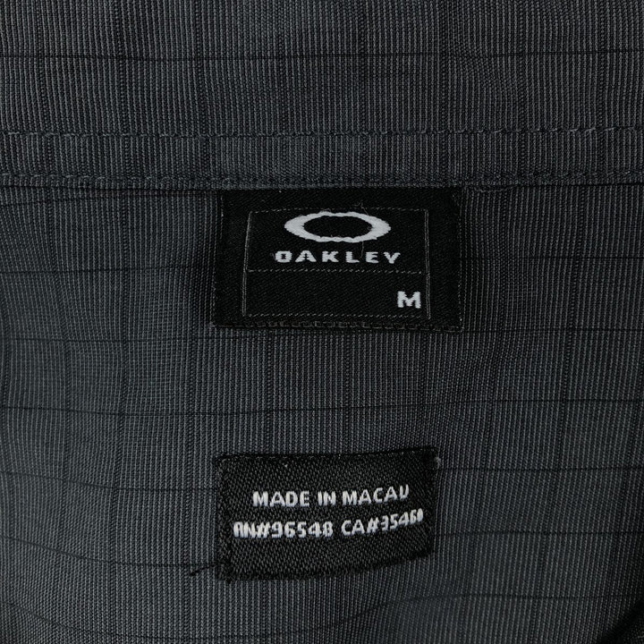2000'S Oakley Check Pattern Short-Sleeve Rayon Shirt, Men's Size M (approx.) Rayon black type Vintage Second Hand