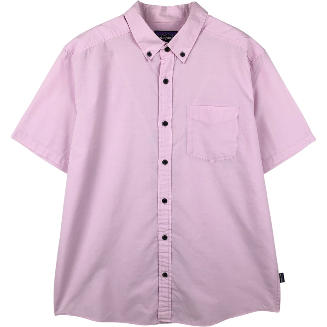 Patagonia Short-Sleeve Button-Down Shirt, Men's Size L (approx.) unclear pink type Vintage Second Hand