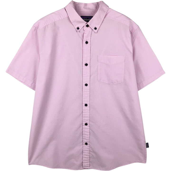 Patagonia Short-Sleeve Button-Down Shirt, Men's Size L (approx.) unclear pink type Vintage Second Hand