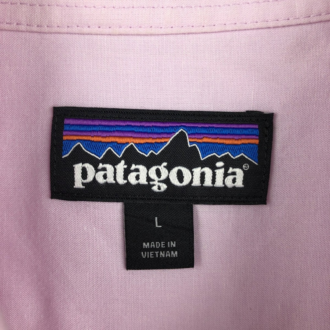 Patagonia Short-Sleeve Button-Down Shirt, Men's Size L (approx.) unclear pink type Vintage Second Hand