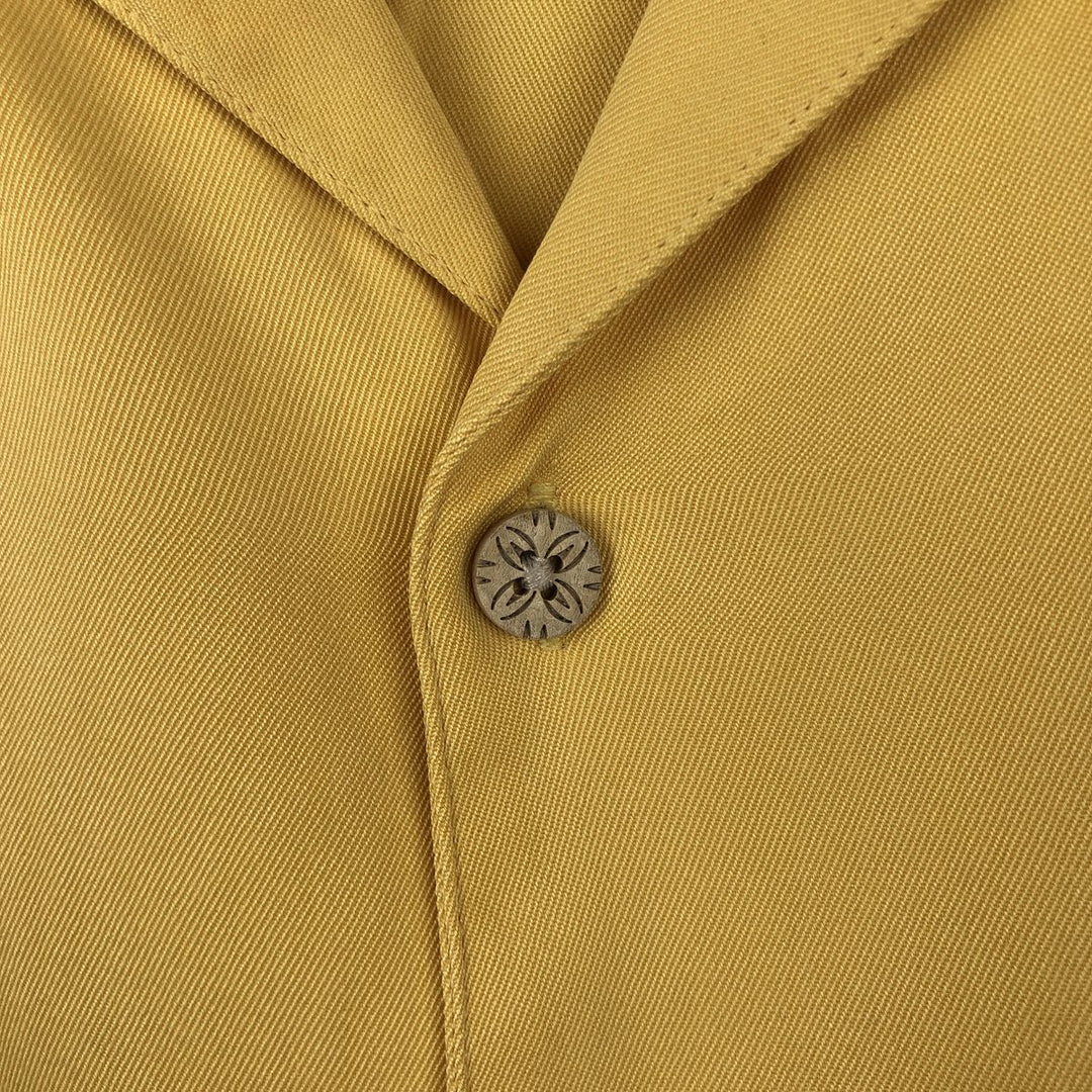 Tommy Bahama short sleeve open collar silk shirt, box shirt, men's XL size silk yellow type Vintage Second Hand