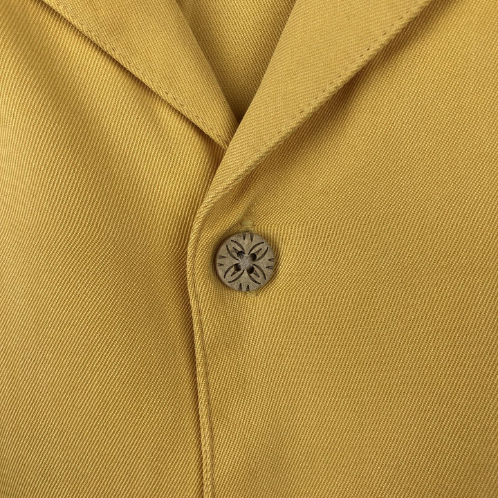 Tommy Bahama short sleeve open collar silk shirt, box shirt, men's XL size silk yellow type Vintage Second Hand
