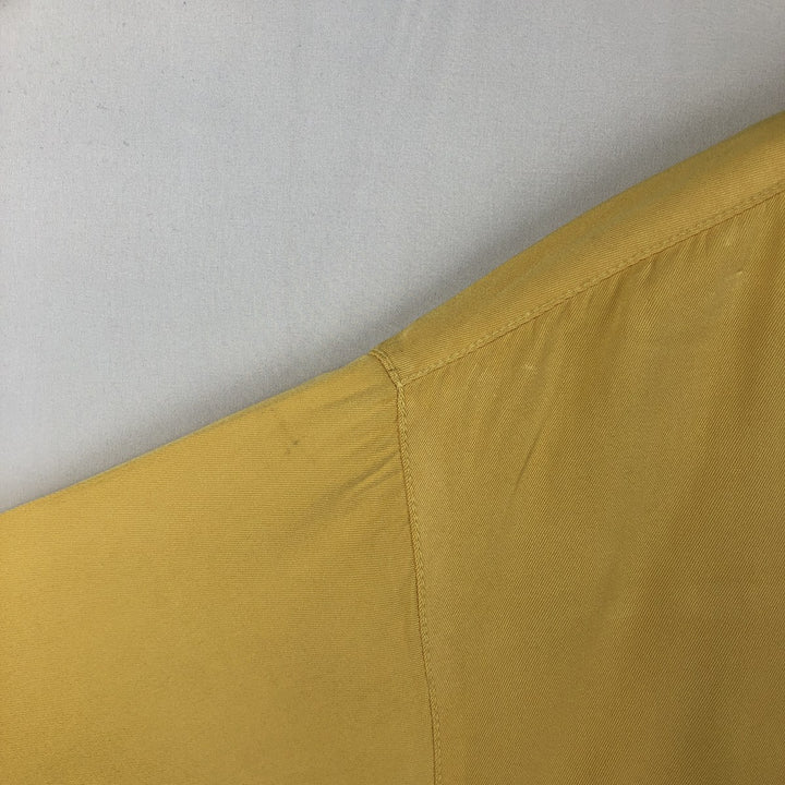 Tommy Bahama short sleeve open collar silk shirt, box shirt, men's XL size silk yellow type Vintage Second Hand