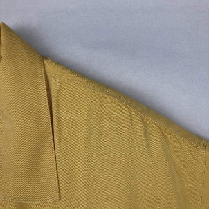 Tommy Bahama short sleeve open collar silk shirt, box shirt, men's XL size silk yellow type Vintage Second Hand