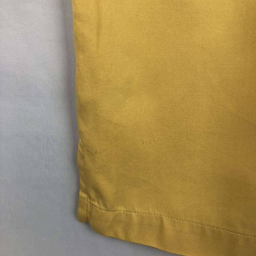 Tommy Bahama short sleeve open collar silk shirt, box shirt, men's XL size silk yellow type Vintage Second Hand