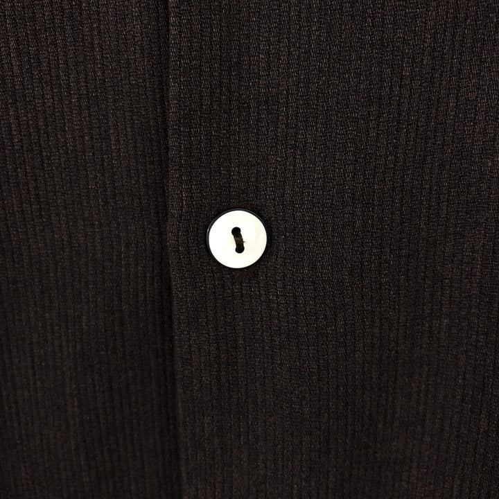 90'S BC ETHIC Short-Sleeve Open-Collar Rayon/Poly Shirt, Boxy Shirt, Made in USA, Men's XL Equivalent, Vintage Rayon brown type Vintage Second Hand