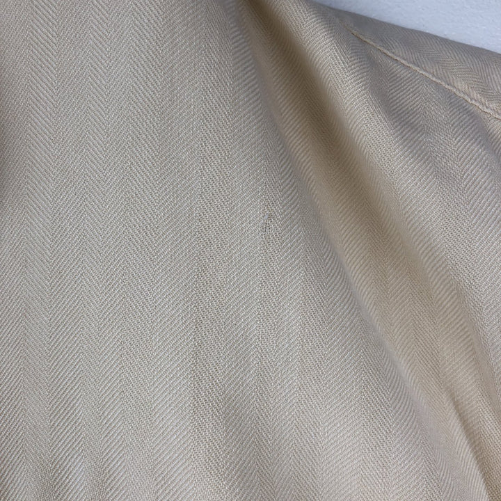 ISLAND REPUBLIC Short-Sleeve Open-Collar Silk Shirt, Boxy Fit, Men's Size L (approx.) silk Beige type Vintage Second Hand