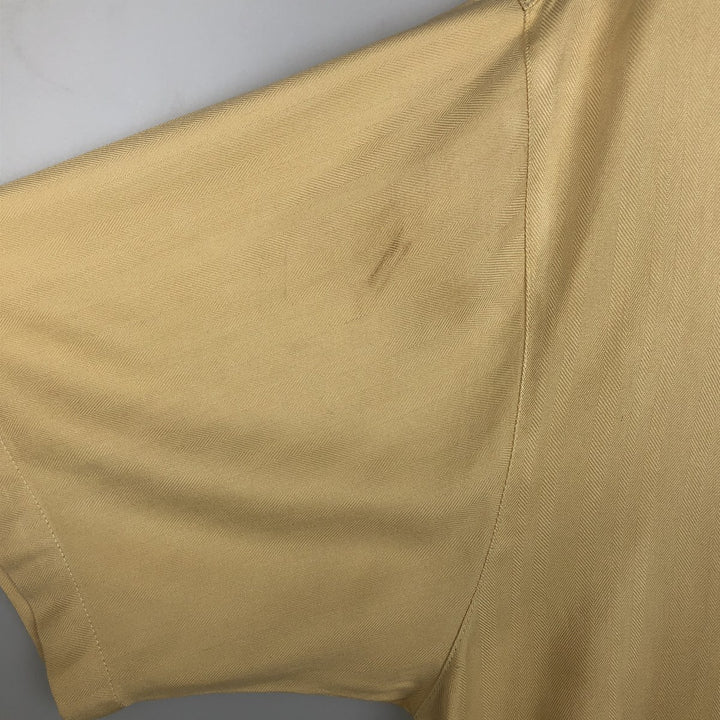 Tommy Bahama short sleeve open collar silk shirt, box shirt, men's XL size silk yellow type Vintage Second Hand