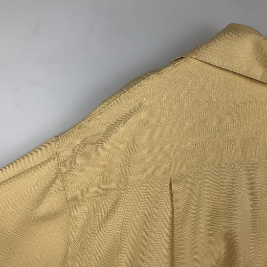 Tommy Bahama short sleeve open collar silk shirt, box shirt, men's XL size silk yellow type Vintage Second Hand