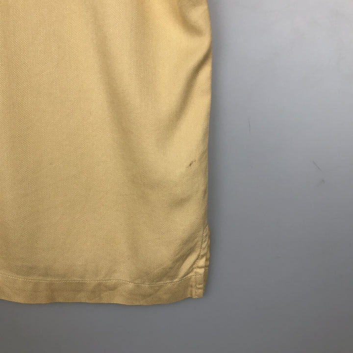 Tommy Bahama short sleeve open collar silk shirt, box shirt, men's XL size silk yellow type Vintage Second Hand