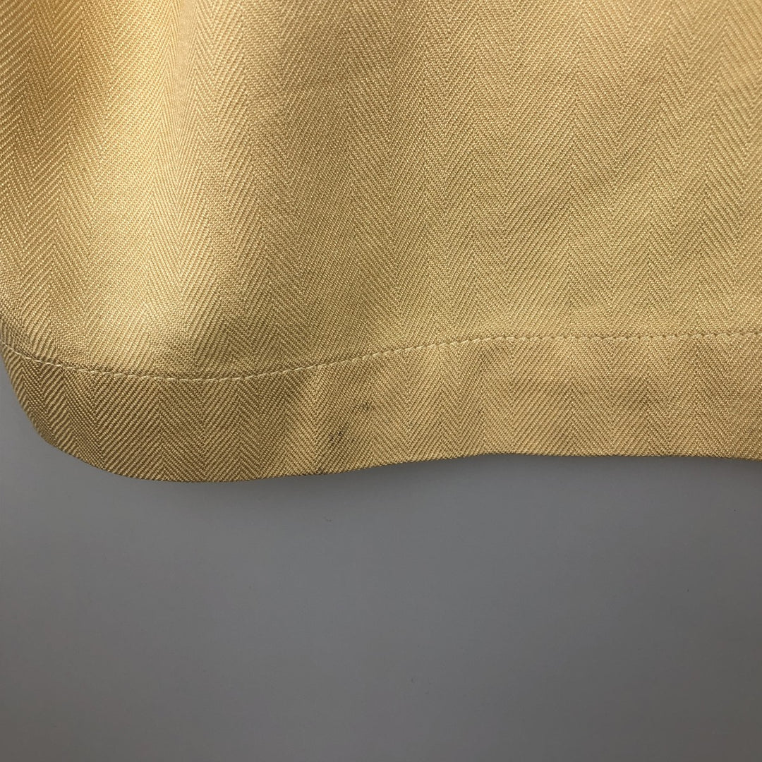 Tommy Bahama short sleeve open collar silk shirt, box shirt, men's XL size silk yellow type Vintage Second Hand