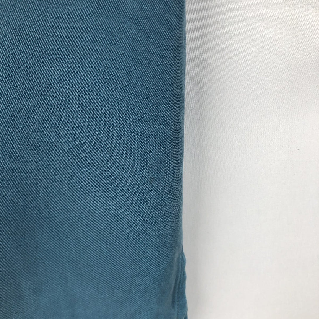 Tommy Bahama Relax Short-Sleeve Open-Collar Silk Shirt, Men's Size M, Boxy Shirt silk blue type Vintage Second Hand