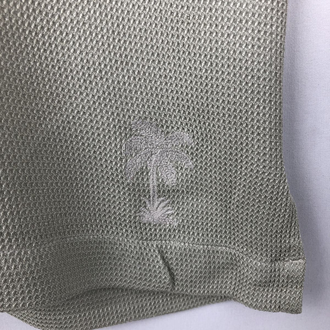 Tommy Bahama Kapalua Short-Sleeve Open-Collar Silk Shirt, Boxy Fit, Men's Size XL silk Khaki type sage green Vintage Second Hand