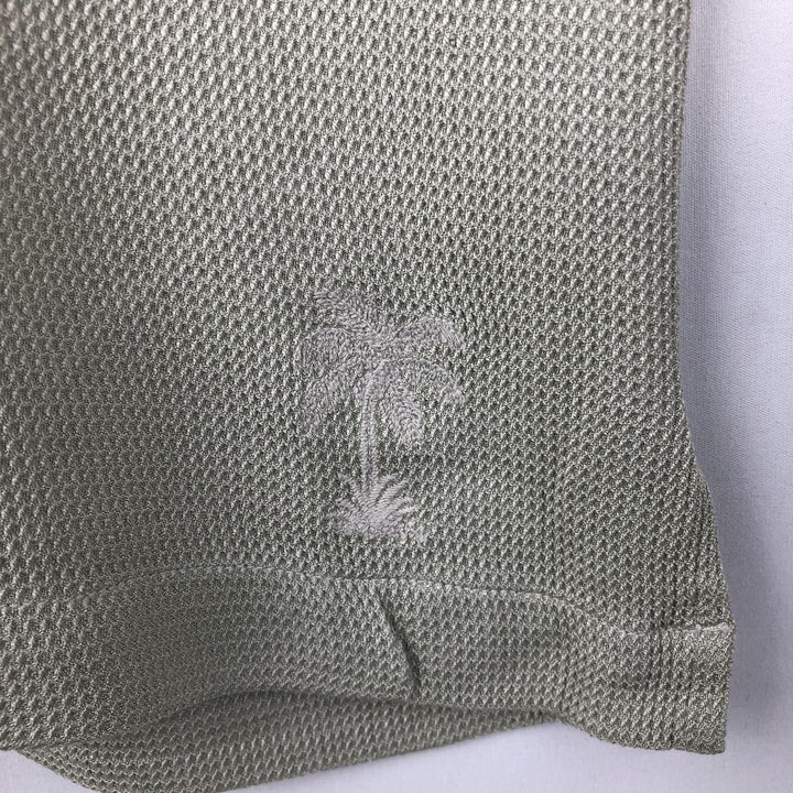 Tommy Bahama Kapalua Short-Sleeve Open-Collar Silk Shirt, Boxy Fit, Men's Size XL silk Khaki type sage green Vintage Second Hand