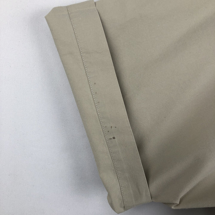 80s-90'S Eddie Bauer Black Tag Short Sleeve Cotton Shirt Men's Medium Vintage cotton Khaki type beige Vintage Second Hand