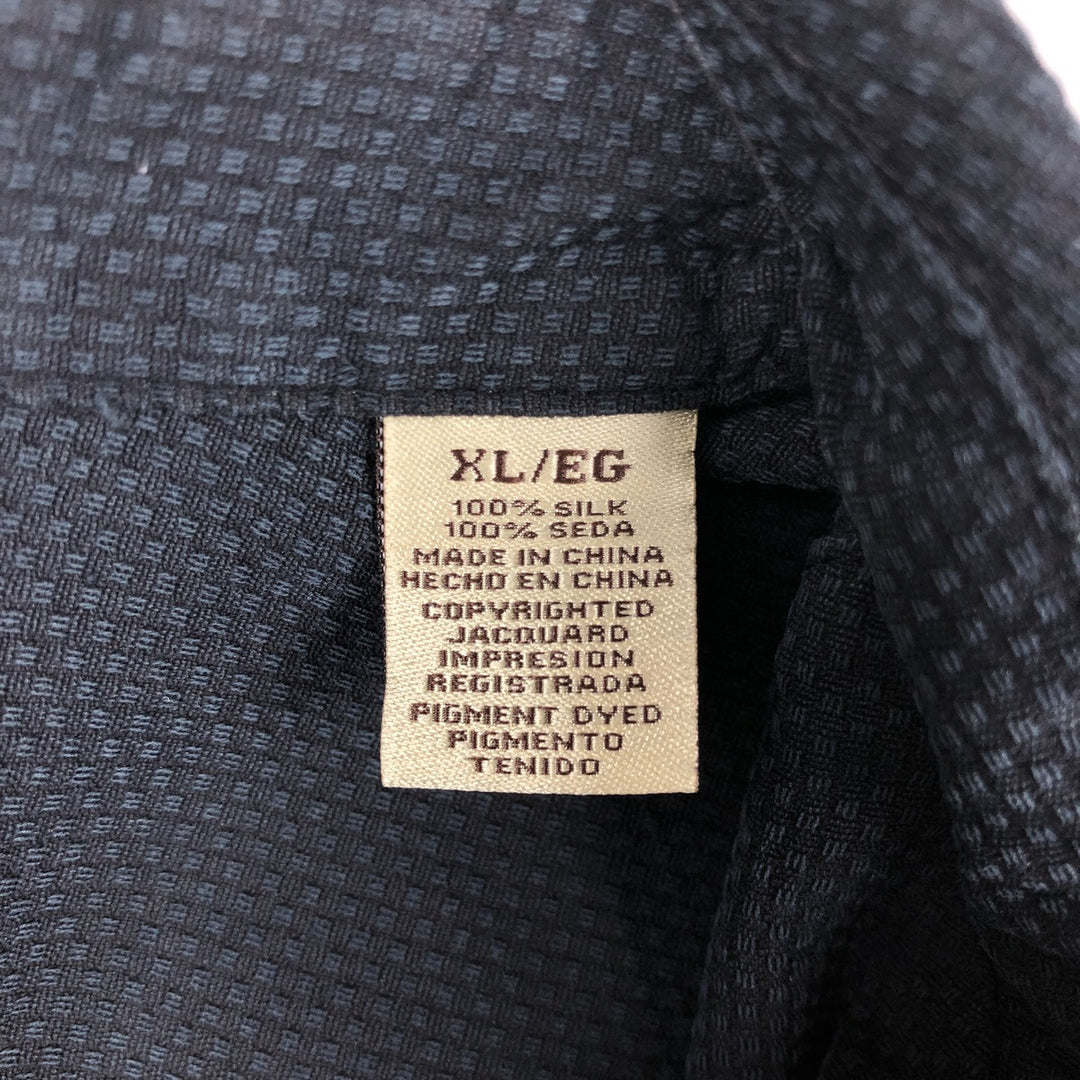 Jamaica Jaxx Short-Sleeve Open-Collar Silk Shirt, Boxy Fit, Men's Size XL (approx.) silk black type Vintage Second Hand