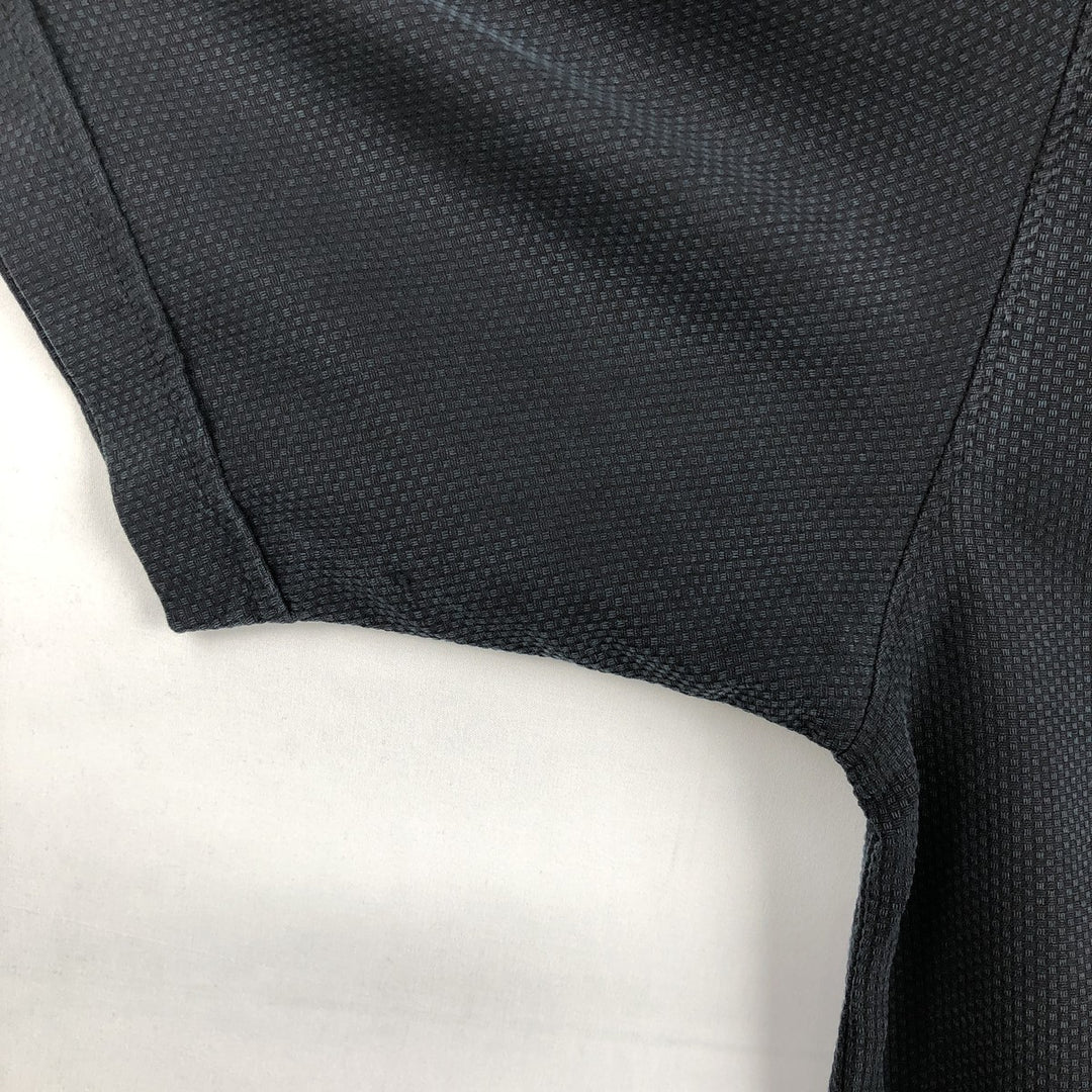 Jamaica Jaxx Short-Sleeve Open-Collar Silk Shirt, Boxy Fit, Men's Size XL (approx.) silk black type Vintage Second Hand