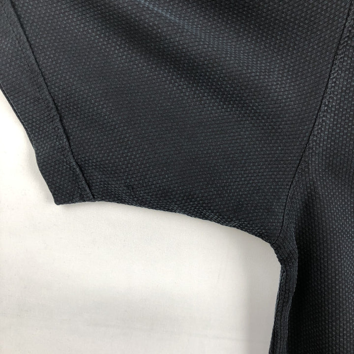 Jamaica Jaxx Short-Sleeve Open-Collar Silk Shirt, Boxy Fit, Men's Size XL (approx.) silk black type Vintage Second Hand