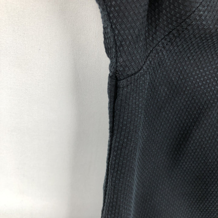 Jamaica Jaxx Short-Sleeve Open-Collar Silk Shirt, Boxy Fit, Men's Size XL (approx.) silk black type Vintage Second Hand