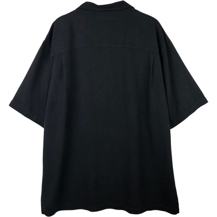 Tommy Bahama short sleeve open collar silk shirt, box shirt, men's XL size silk black type Vintage Second Hand
