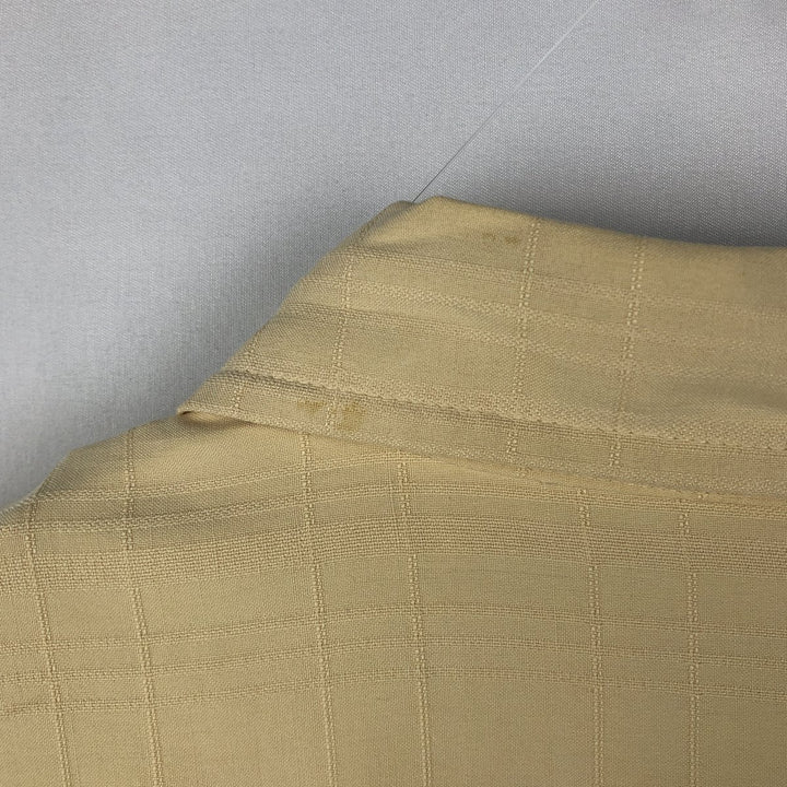 Pendleton Check Pattern Short-Sleeve Silk Shirt, Boxy Shirt, Men's Size M (approx.) silk Beige type Vintage Second Hand