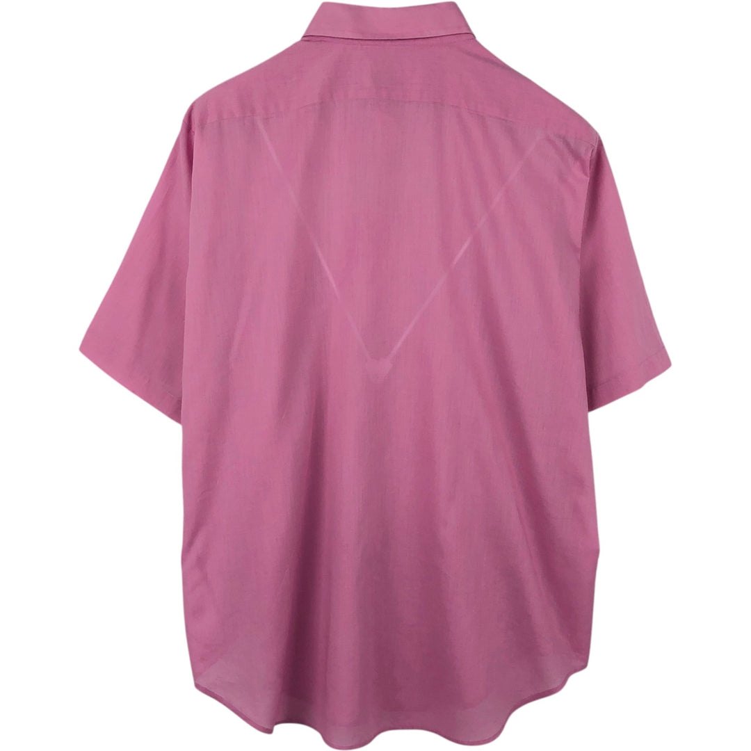 70'S Arrow Short-Sleeve Polyester Shirt, Men's Size L (Equivalent), Vintage polyester pink type Vintage Second Hand