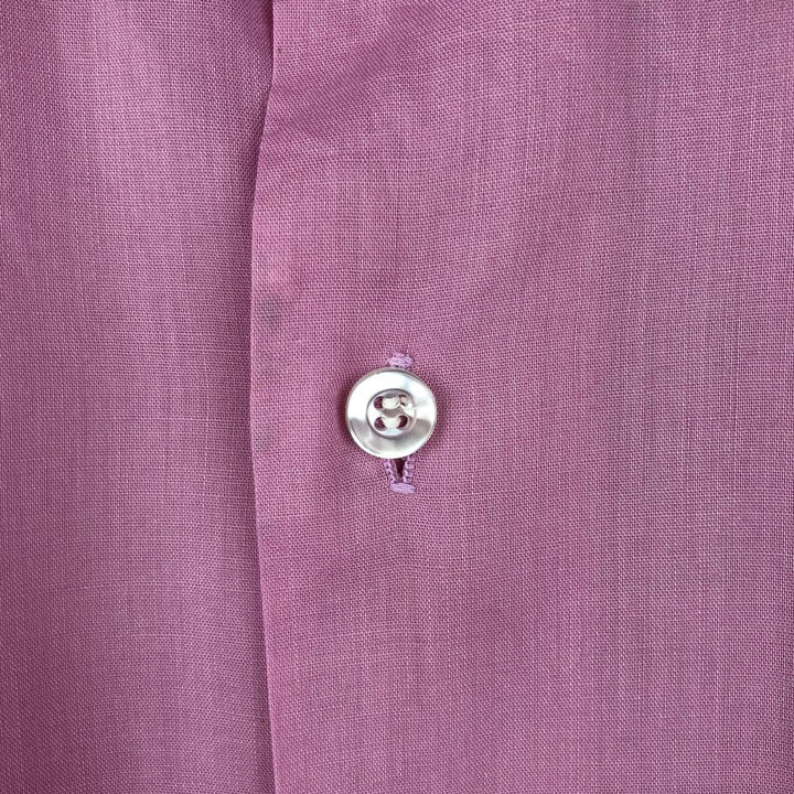 70'S Arrow Short-Sleeve Polyester Shirt, Men's Size L (Equivalent), Vintage polyester pink type Vintage Second Hand
