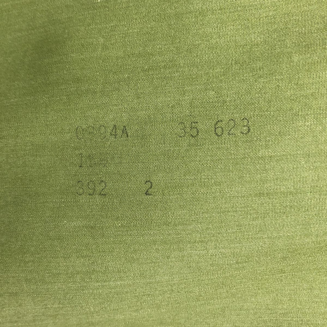 1970'S Montgomery Ward Short-Sleeve Poly-Cotton Shirt, Men's Size L (Equivalent), Vintage polyester green type Vintage Second Hand