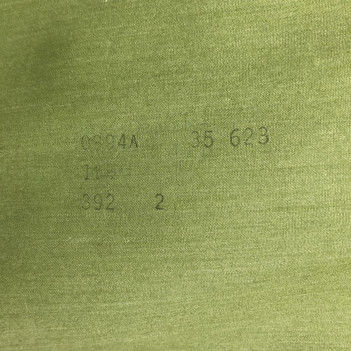 1970'S Montgomery Ward Short-Sleeve Poly-Cotton Shirt, Men's Size L (Equivalent), Vintage polyester green type Vintage Second Hand